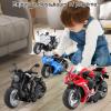 4-Pack Motorcycle Toys for Kids - Friction Powered with Lights,Sounds & Automatic Drive,Diecast Police Motorcycle Model Toys,Toddler Dirt Bike Toys,1:12 Pull Back Toy Motorcycle for Kids Age 2-4 3-5 view 2