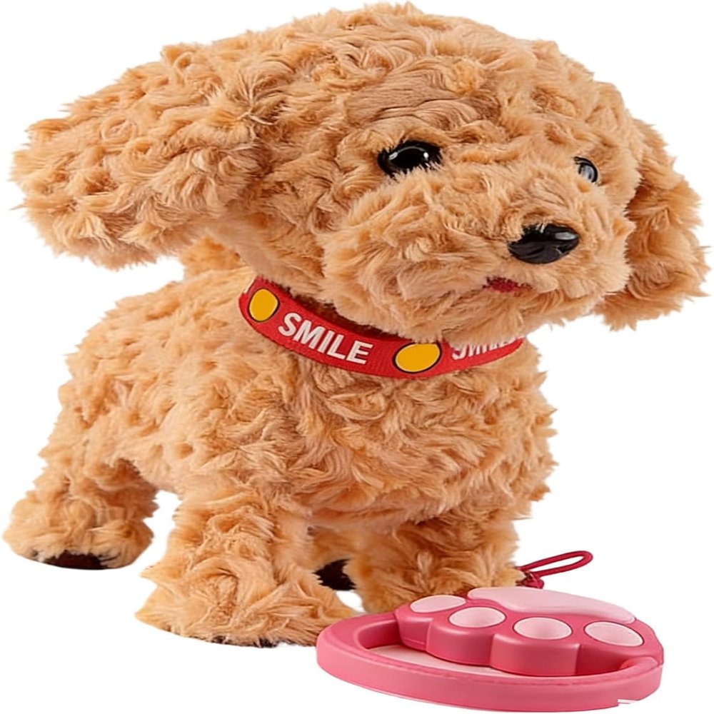 AI Puppy Robot Interactive Smart Toy for Kids, Rechargeable Wuffy Robot Dog with Touch Sensing & Voice Mimic, Includes 6 Toys & 30 Songs, for Preschoolers