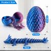 Dxldfks 12PCS 3D Printed Dragon with Egg, Small Articulated Crystal Dragons Eggs for Easter Basket Stuffers Home Office Decoration Executive Desk Toys view 2