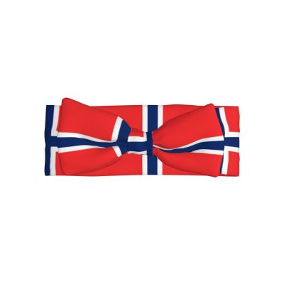 QAZWZML Multifunctional Baby Bow Headband Norwegian flag Printed Elastic Headband Suitable For Everyday Wear By Babies