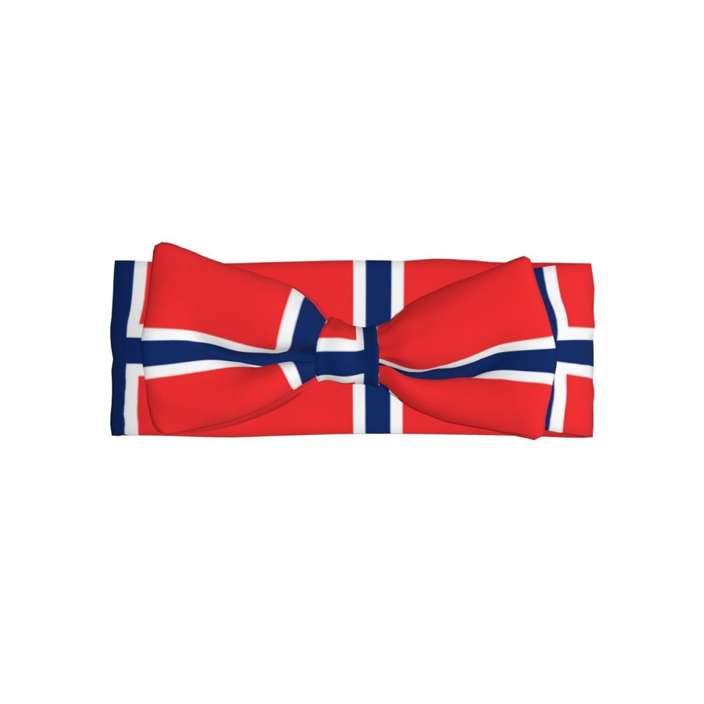 QAZWZML Multifunctional Baby Bow Headband Norwegian flag Printed Elastic Headband Suitable For Everyday Wear By Babies