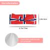 QAZWZML Multifunctional Baby Bow Headband Norwegian flag Printed Elastic Headband Suitable For Everyday Wear By Babies view 3