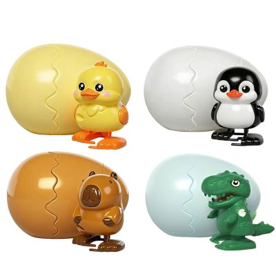 Boom Eggs, Wind-Up Surprise Egg, Rotate to Hatch Walking Animal Toy, Reusable Clockwork Surprise Eggs, Fun Easter Party Favors, Gag Gifts for Kids Boys Girls (4 PCS)