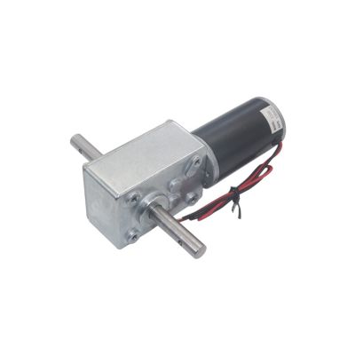 PSYWMYLMU DC Motor 5840-31ZY Long Output Axis Worm Geared 12V 24V D C Large Torque High-Power Dual Shafts Gear : 40 RPM, Voltage 12V(OneColor,260 RPM)