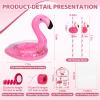 12 Set Flamingo Teacher Appreciation Gifts for Women with Flamingo Straws Inflatable Drink Holder Opp Bags Thank You Card Ribbon for Summer Teacher Graduation End of Year Back to School Party Favors view 2