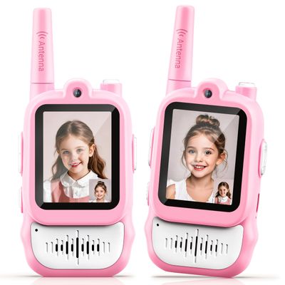 Lapare Kids Video Walkie Talkies, 2-Way Rechargeable Walkie Talkies with Screen, HD Real-time Video Outdoor Toys for Toddlers, for Boys 3 4 5 6 7 8+