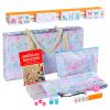 2026 American Mahjong Set Complete with Blue Carrying Bag, 160 Orange Mahjong Tiles, 4 All-in-One Transparent Mahjong Racks with Pushers, Majiang Tile Set view 1