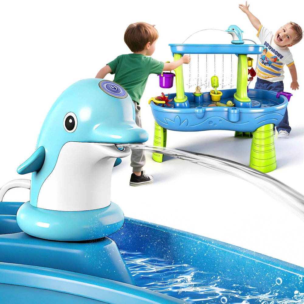 PracticeJQDEN Wireless Water Table Pump, Ultra Quiet for Kids