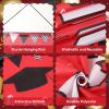 3PCS Graduation Decoration Banner Congrats Grad Porch Sign Class of 2026 Door Hanging Banner Congratulations Graduate Door Sign for High School College Graduation Party Supplies (Red) view 3