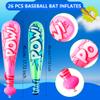 24 Pack 18 Inch POW Inflatable Bats Blow up Baseball Bat Inflates Bulk for Carnival Birthday Swimming Pool Baseball Party Favors view 2