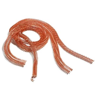 Copper Fin Plate Strip Heat Sink for Heating Dissipation Hollow ID6 8 10 12 15 20 30MM Height 6MM Length 1M for Pipe(ID6mm)