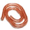 Copper Fin Plate Strip Heat Sink for Heating Dissipation Hollow ID6 8 10 12 15 20 30MM Height 6MM Length 1M for Pipe(ID6mm) view 2