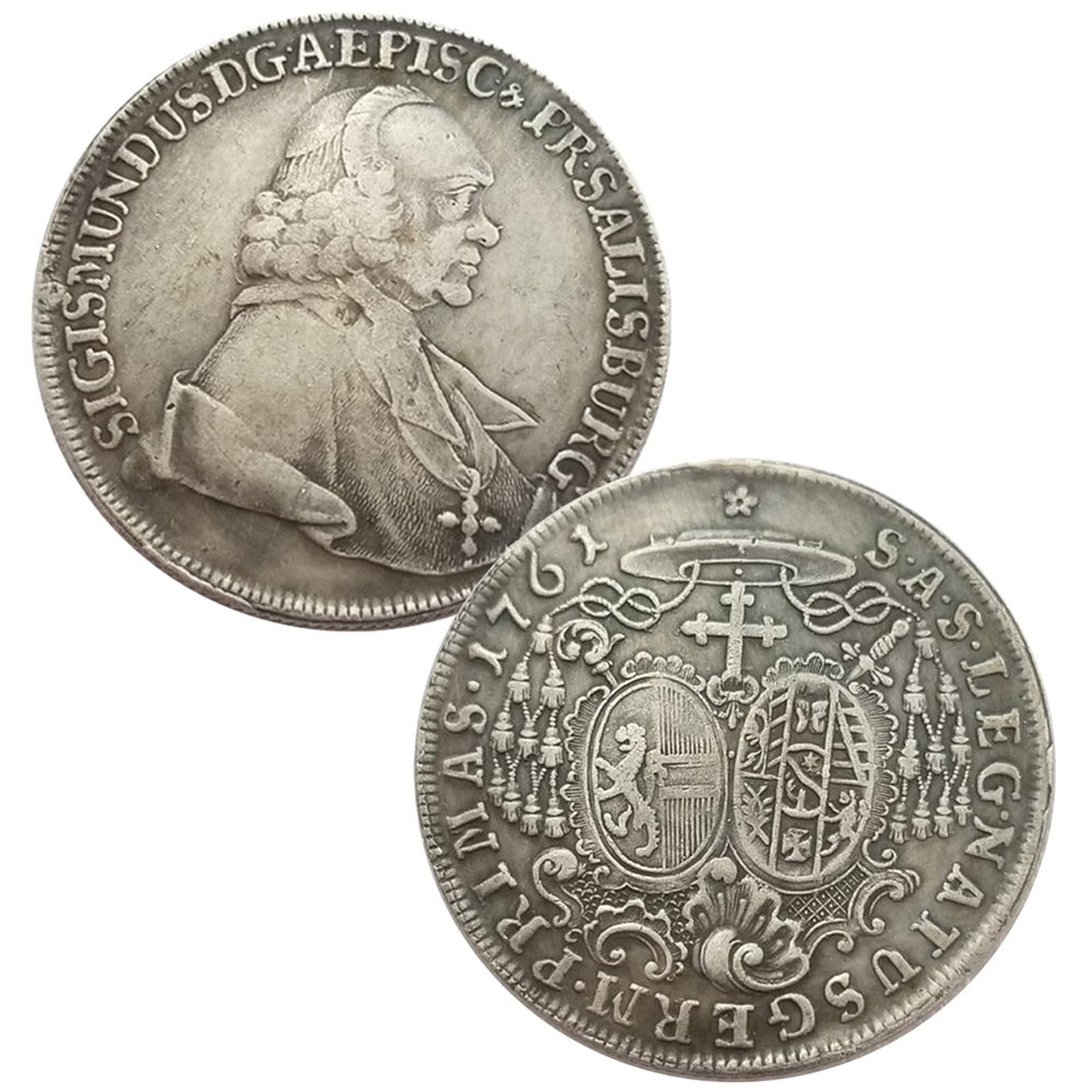 1761 Salzburg Archbishop Sigismund Historical Coin Replica - Medieval European Religious Territory Currency Collectible