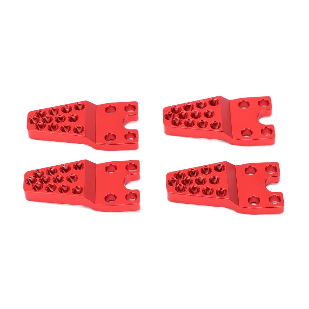 CFTGIW 4pcs RC Mount Aluminum Alloy Durable Sturdy Replaceable Adjustment Accessories for 1 10 1 8 Simulation Climbing CarSilver Can The and Mount Because The Made of (Red)