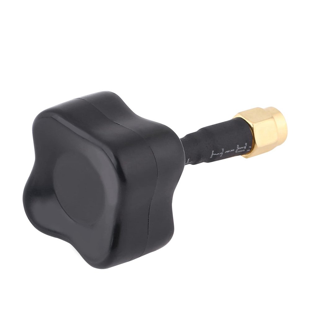 5.8G LHCP FPV Antenna High Gain 2dBi Mushroom Clover Circular Polarized Drone Antenna for Quadcopter RC Drones SMA RP SMA Connector Red Black Orange Green (Black)