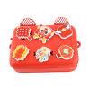 FILFEEL Kids Camera Messenger Bag with DIY Cartoon Decor, Comfortable Design, Shock Absorbing Bag for (Red) view 4