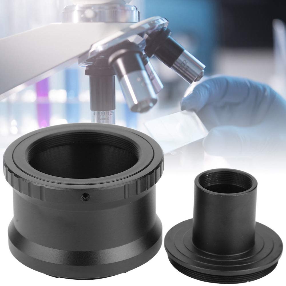 Acouto Microscope T 23.2mm for Camera, Compatible with Most Eyepieces, Aluminum Adapter for Imaging