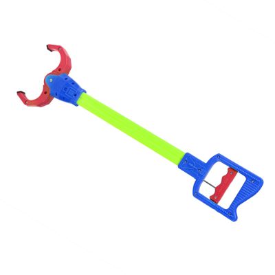 Funien Children Intelligence Toy Flexible Claw Grabber Clicking Kids Pick Up Tool for Hard to Places, Birthday Kids, Plastic Material (Yellow)