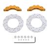 Glomora RC Car Brake Disc and Caliper Set,High Simulation Aluminum Alloy Brake Discs for RC Crawler Cars Lightweight Durable and Realistic (Gold) view 1