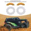 Glomora RC Car Brake Disc and Caliper Set,High Simulation Aluminum Alloy Brake Discs for RC Crawler Cars Lightweight Durable and Realistic (Gold) view 3