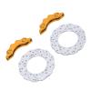 Glomora RC Car Brake Disc and Caliper Set,High Simulation Aluminum Alloy Brake Discs for RC Crawler Cars Lightweight Durable and Realistic (Gold) view 4