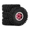 2.2 Beadlock Wheels and Rubber Tires - Tire Diameter, for 1/10 Axial SCX10/RBX10/Wraith 90048/90018 TRX4 (Blue) (red) view 1