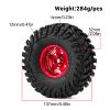 2.2 Beadlock Wheels and Rubber Tires - Tire Diameter, for 1/10 Axial SCX10/RBX10/Wraith 90048/90018 TRX4 (Blue) (red) view 2