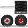 2.2 Beadlock Wheels and Rubber Tires - Tire Diameter, for 1/10 Axial SCX10/RBX10/Wraith 90048/90018 TRX4 (Blue) (red) view 3
