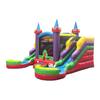POP JUMP 16'x15'x12' Crossover Rainbow Castle Inflatable Bounce House with Dual Water Slide & Pool, 100% PVC Vinyl, Includes Blower, Basketball Hoop, Front Load Entrance for Easy Supervision view 1