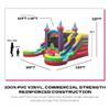 POP JUMP 16'x15'x12' Crossover Rainbow Castle Inflatable Bounce House with Dual Water Slide & Pool, 100% PVC Vinyl, Includes Blower, Basketball Hoop, Front Load Entrance for Easy Supervision view 2