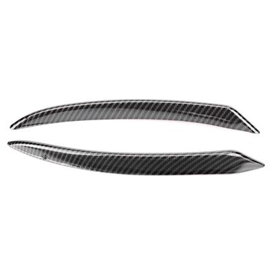 ACOGEDO 2Pcs Carbon Fiber Texture Front Bumper Wind Spoiler Strips Compatible with 20072017 JK Model (L)
