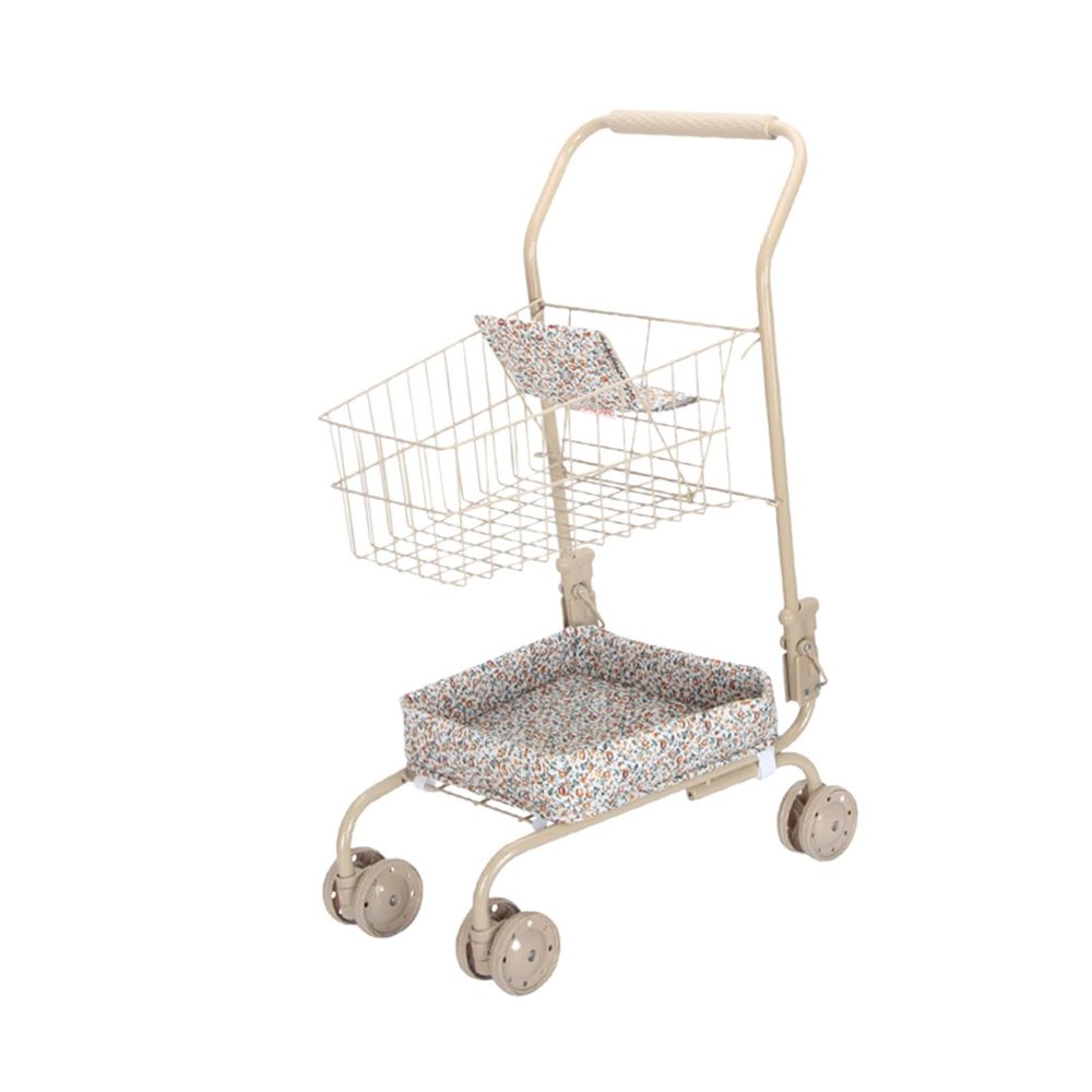 JCRBILW Children's Shopping Trolley, Fun Toy for Pretend Play, Mini Supermarket Trolley, Educational Toy for Children's Development, Flower Basket