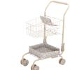 JCRBILW Children's Shopping Trolley, Fun Toy for Pretend Play, Mini Supermarket Trolley, Educational Toy for Children's Development, Flower Basket view 2