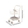 JCRBILW Children's Shopping Trolley, Fun Toy for Pretend Play, Mini Supermarket Trolley, Educational Toy for Children's Development, Flower Basket view 3