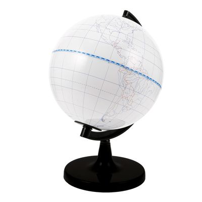 Abaodam DIY Erasable Blank Globe Model 20cm, Portable Unpainted Globe Craft for Geography Learning and Educational Coloring Desktop Decoration