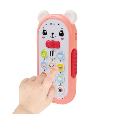 Kids Toy Phone | Mobile Phone Symbolic Play with Lights and Sounds - Realistic Imitation,For Home Car Travel Classroom Playroom Boys Girls Kindergarten Preesco