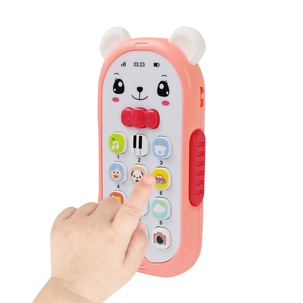 Kids Toy Phone | Mobile Phone Symbolic Play with Lights and Sounds - Realistic Imitation,For Home Car Travel Classroom Playroom Boys Girls Kindergarten Preesco