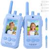 Walkie Talkies for Kids, 2 Pack Rechargeable Video Intercom Kids Walkies Talkies, Indoor Outdoor Toys Gifts for Family Games, Outside, Camping, Hiking for Boys Girls Ages 3-6(Blue) view 1