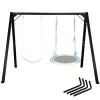 HeyZoo 8FT Swing Stand, Extra Large Sturdy Frame, 440lbs Capacity for Kids & Adults, Heavy Duty Metal Hammock Chair Stand for Outdoor Porch Playground Backyards view 1