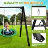 HeyZoo 8FT Swing Stand, Extra Large Sturdy Frame, 440lbs Capacity for Kids & Adults, Heavy Duty Metal Hammock Chair Stand for Outdoor Porch Playground Backyards view 2