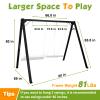 HeyZoo 8FT Swing Stand, Extra Large Sturdy Frame, 440lbs Capacity for Kids & Adults, Heavy Duty Metal Hammock Chair Stand for Outdoor Porch Playground Backyards view 3