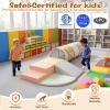 PATAZOK Climbing Toys for Toddlers, 4-Piece Soft Foam Climbing Blocks Set&Crawl Through Tunnel, Toddler Climbing Toys Indoor Foam Play Gym for Climbing Crawling and Sliding view 2
