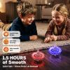 YASAIN 1.5-Hour Long Spin Rechargeable LED Spinning Top | Color Changing Light Show Fidget Toy | Electric Gyroscope for Focus & Stress Relief (Kids & Adults) - Perfect Desk & Home Gift,Transparent view 3