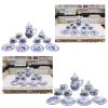 House Tea Teapot Saucer Set Pretend Play for Role Tableware Model Toy 1:12 Scale Kitchen Applian House Tea Play Tea Cup Model view 2