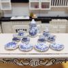 House Tea Teapot Saucer Set Pretend Play for Role Tableware Model Toy 1:12 Scale Kitchen Applian House Tea Play Tea Cup Model view 4