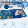 Toddler Nap Mat Sleeping Bag with Removable Pillow, 59" x 24" Kids Roll Up Portable Slumber Mat for Daycare, Kindergarten, Camping Lightweight, Soft & Easy to Clean for Girls and Boys, Dinosaur view 4