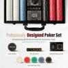 Polar Aurora Poker Chips,Gold Dark Poker Set with Black Aluminum Case,Modern Design 11.5 Gram Poker Chip Set for Texas Hold'em, Casino Game Nights, Poker Parties(500pcs Blank) view 4