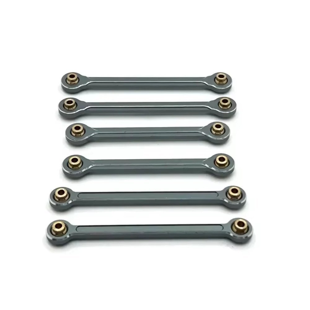 Models Upgrades Parts For MJX 10208 1/10 Metal Turnbuckles Pull Rod Link Rod Steering Rod Set RC Car Upgrade Parts Accessories(Light Grey)