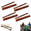 4 Pack Tortoise Shell Rack & Pusher Set, Acrylic Mahjong Rack Set with Fully Detachable Magnetic Pushers, Tortoise Shell Mahjong Racks, Extended Length, Glossy Finish view 1