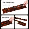 4 Pack Tortoise Shell Rack & Pusher Set, Acrylic Mahjong Rack Set with Fully Detachable Magnetic Pushers, Tortoise Shell Mahjong Racks, Extended Length, Glossy Finish view 4